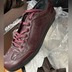 Gucci burgundy sneakers